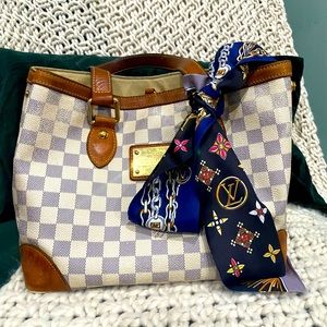 Louis Vuitton Damier Azur Hampstead PM with Tilly
